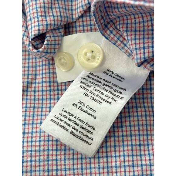 Vineyard Vines Tucker Shirt Size Medium Plaid Button Front Classic Fit Business - Picture 6 of 7